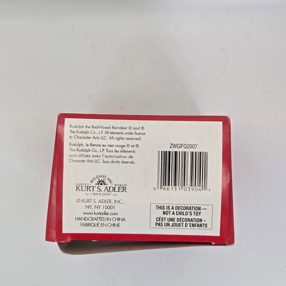 Kurt Adler Rudolph the Red-Nosed Reindeer Ornament in Box Christmas - Picture 6 of 6